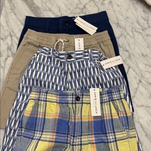 NWT Janie and Jack - plaid linen shorts - bundle for disc.